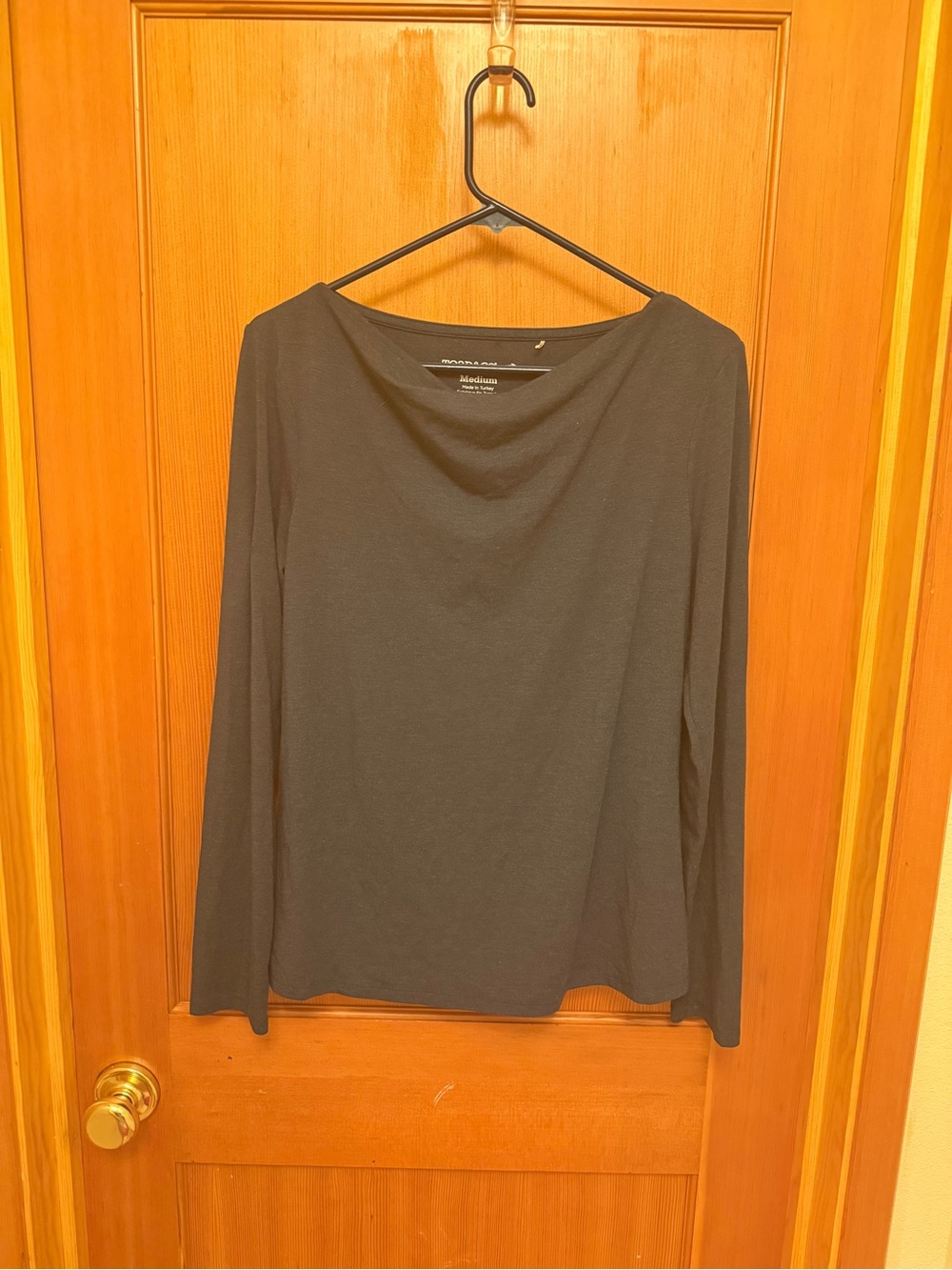 Toad&Co Eco Modal Knit Cowl Neck Long Sleeve Top Blue M